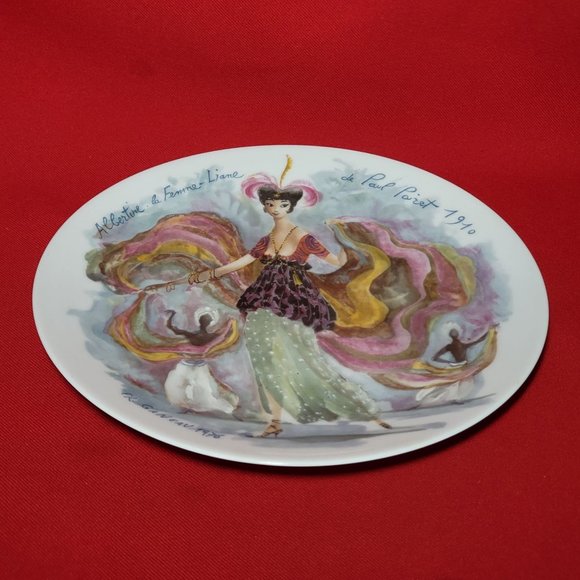 VTG 1976 D’Arceau Limoges Collectors Plate Albertine la Femme Liane  de Paul Pai - Picture 4 of 10